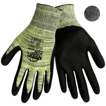 CR18NFT Hi-Vis Cut Resistant Nitrile Grip Glove, ANSI 2