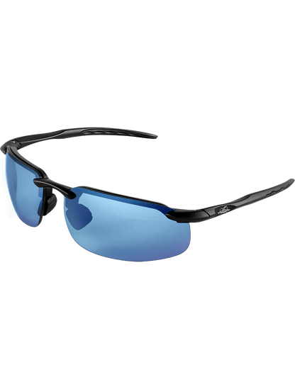 Bull Head Swordfish Polarized Blue Mirror Safety Glasses BH106129