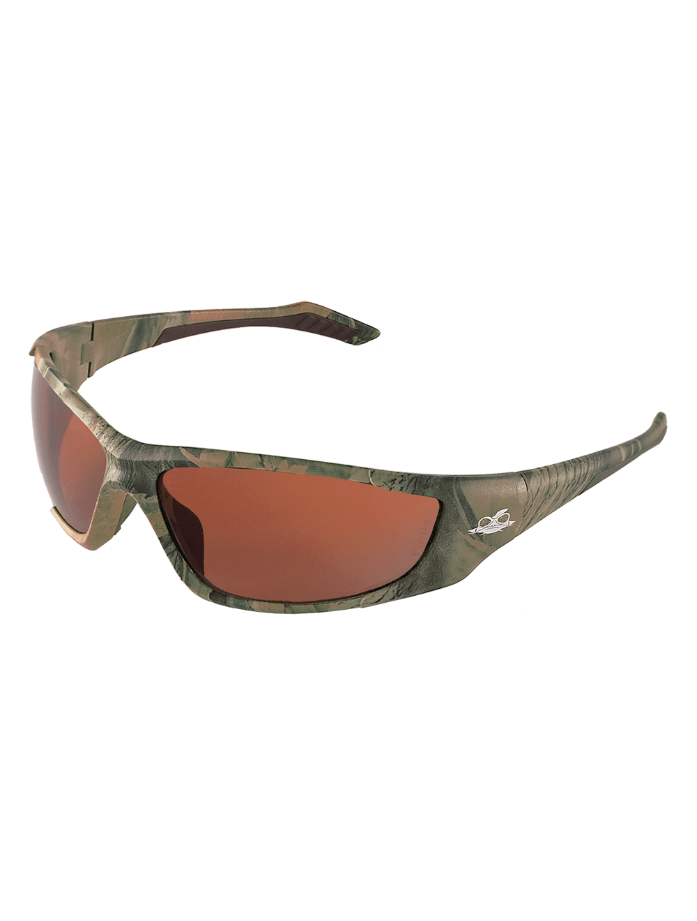 Bullhead Safety® Javelin Safety Glasses with, Camo Frame and Brown Lens BH12108