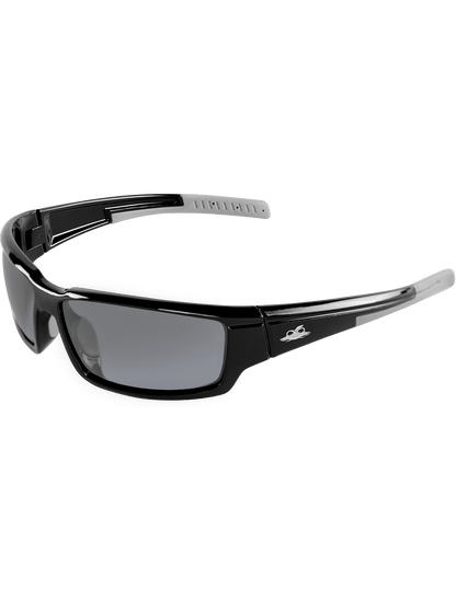 Bullhead Safety MAKI, Polarized Silver Mirror Safety Glasses BH145712