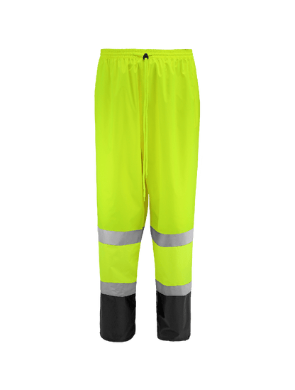 Global Glove & Safety FrogWear® HV High-Visibility Yellow/Green Two-Piece Rain Suit Polyurethane Coated 150D Oxford Polyester - GLO-1590