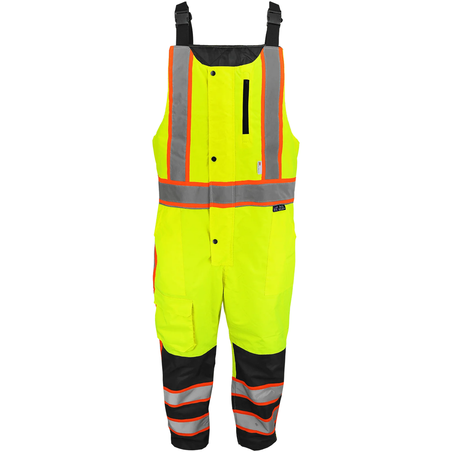 FrogWear® HV High-Visibility Insulated Winter Bibs with Polyurethane Coated Oxford Polyester - GLO-700