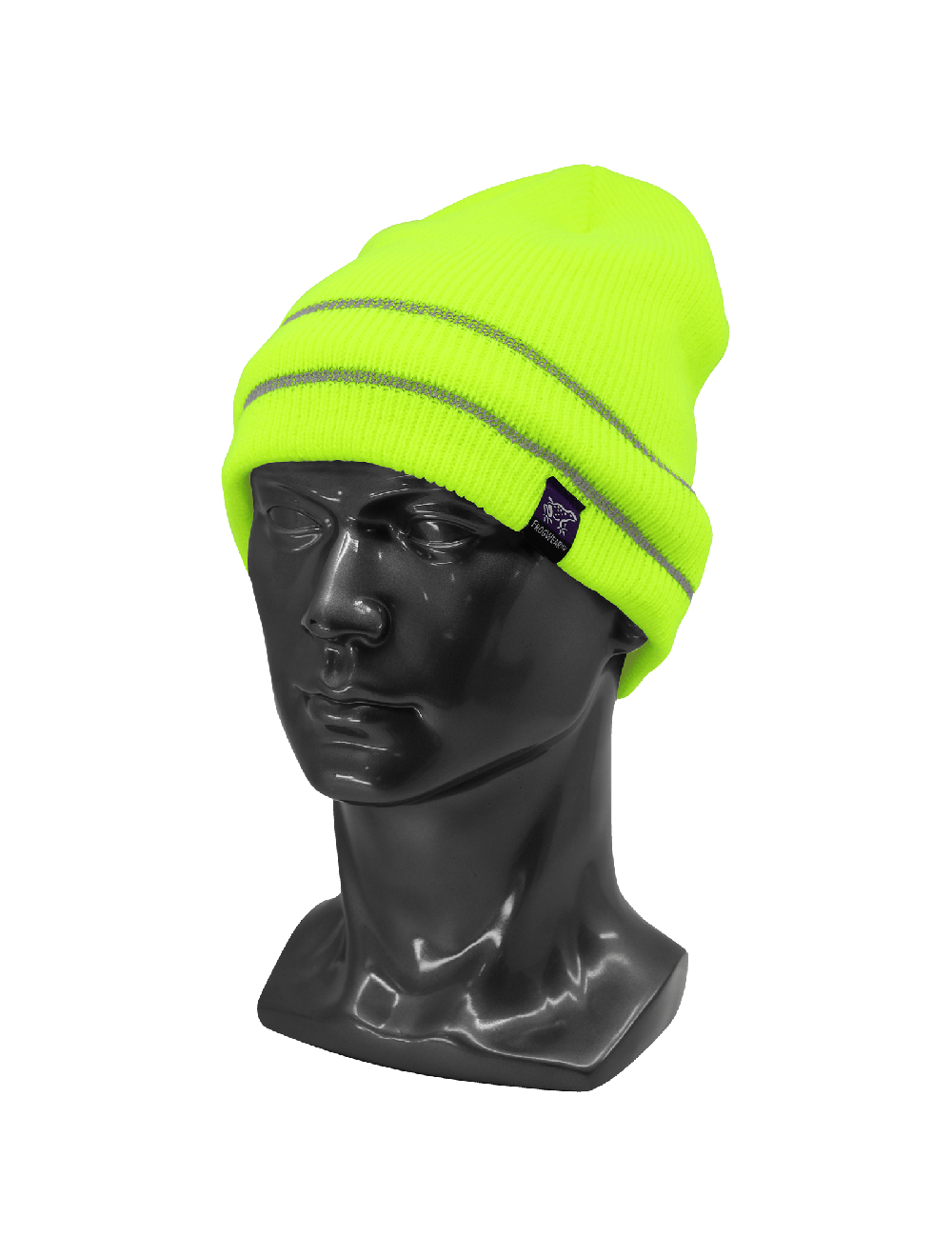 FrogWear® HV Dual-Layer Low-Temperature Beanie Hat with Dual Reflective Stripes - GLO-H6