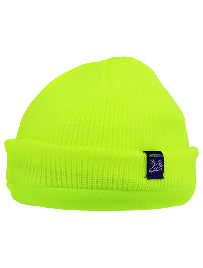 FrogWear® HV Dual-Layer Low-Temperature Beanie Hat with Dual Reflective Stripes - GLO-H6