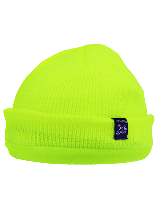 FrogWear® HV Dual-Layer Low-Temperature Beanie Hat with Dual Reflective Stripes - GLO-H6