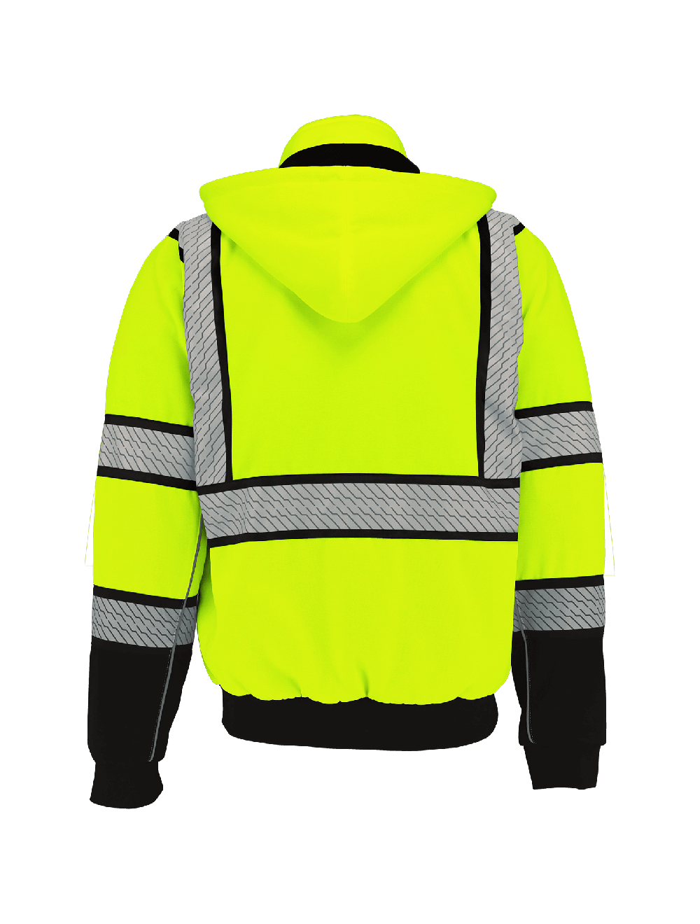 FrogWear® HV High-Visibility Heavy Duty Multi-Layer Hooded Safety Sweatshirt with Insulation - GLO-HS3