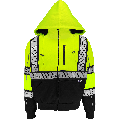 FrogWear® HV High-Visibility Heavy Duty Multi-Layer Hooded Safety Sweatshirt with Insulation - GLO-HS3