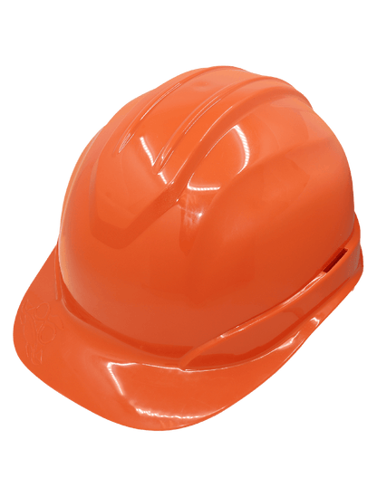 Head Protection Orange Unvented Cap Style Hard Hat With Six-Point Ratchet Suspension - HH-C2-O