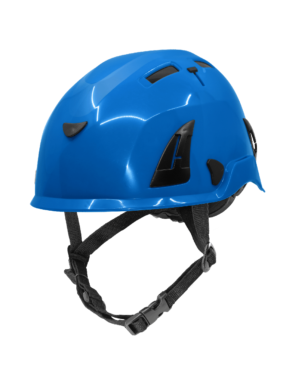 Bullhead Safety™ Head Protection Blue Type 2 Climbing Style Protective Helmet with Optional Venting, a Four-Point Chin Strap, and a Ratchet Suspension - HH-CH2-B