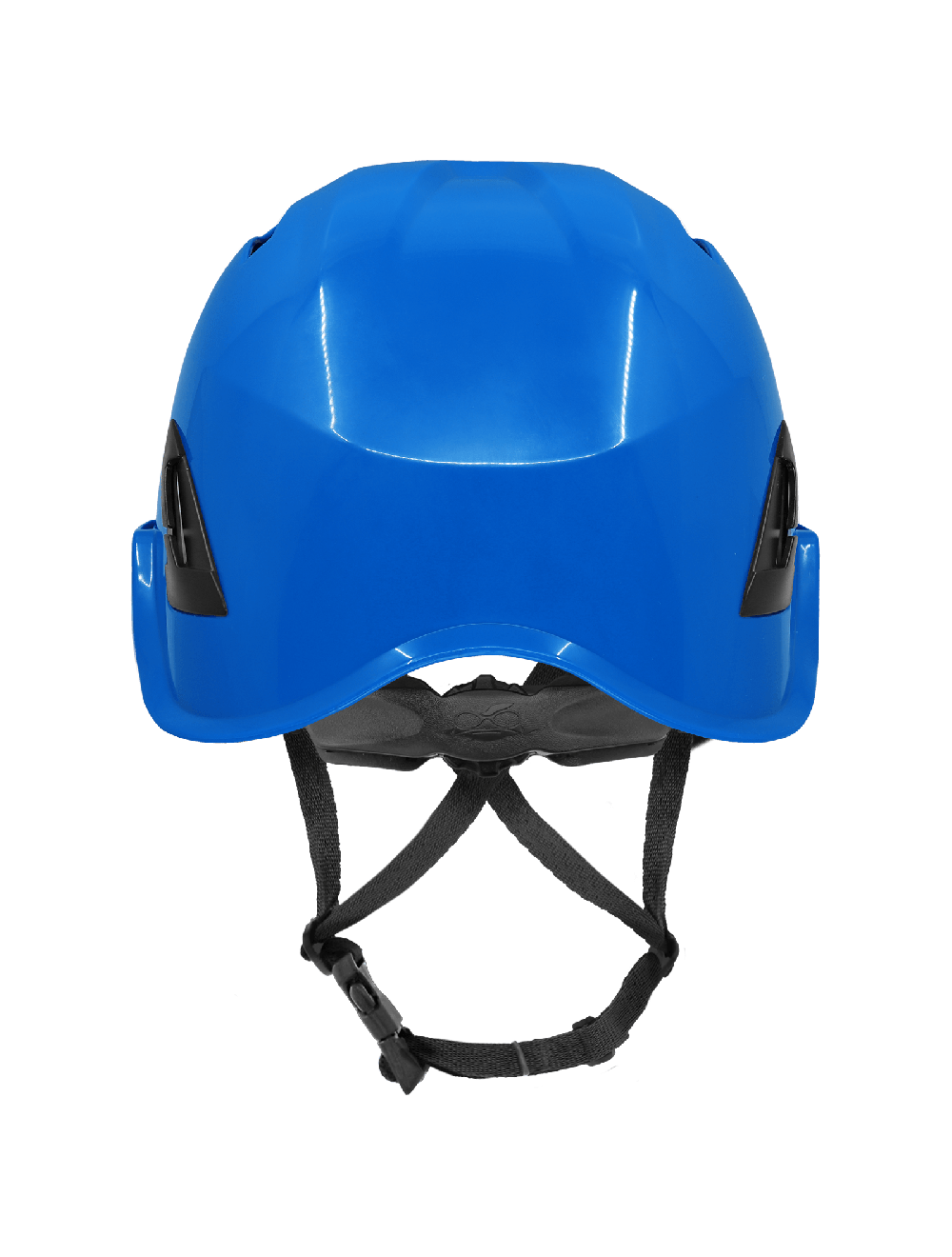 Bullhead Safety™ Head Protection Blue Type 2 Climbing Style Protective Helmet with Optional Venting, a Four-Point Chin Strap, and a Ratchet Suspension - HH-CH2-B