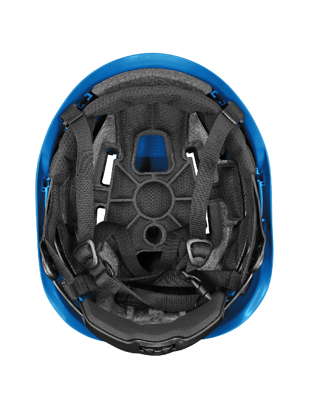 Bullhead Safety™ Head Protection Blue Type 2 Climbing Style Protective Helmet with Optional Venting, a Four-Point Chin Strap, and a Ratchet Suspension - HH-CH2-B