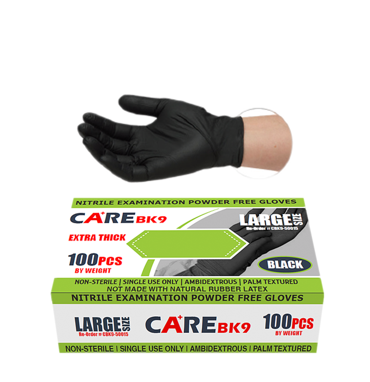 AMMEX Gloveworks HD Green Nitrile Gloves - Large, Pack of 100 for sale  online
